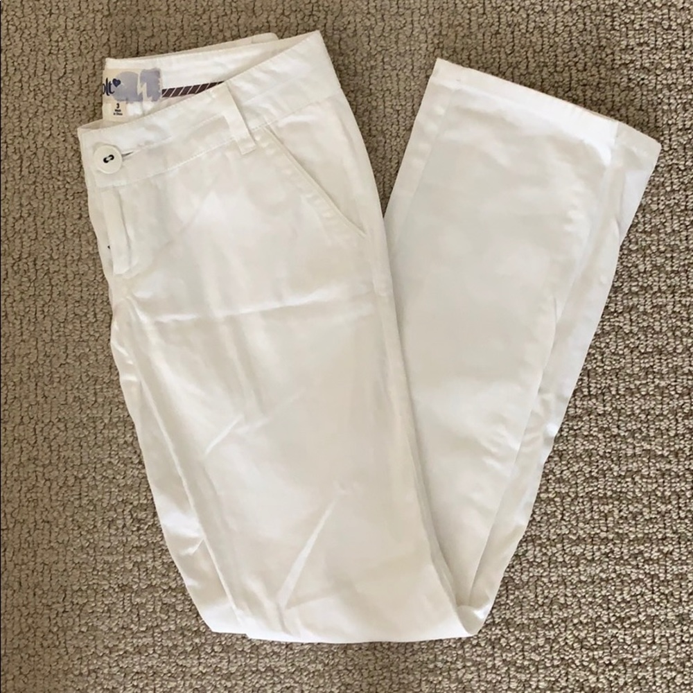 Jolt pants  low rise white straight leg